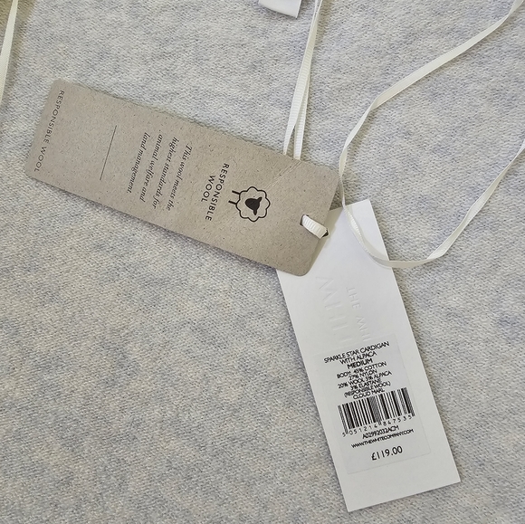 The White company Sparkle Star Cardigan with Alpaca, size US M - Picture 5 of 10